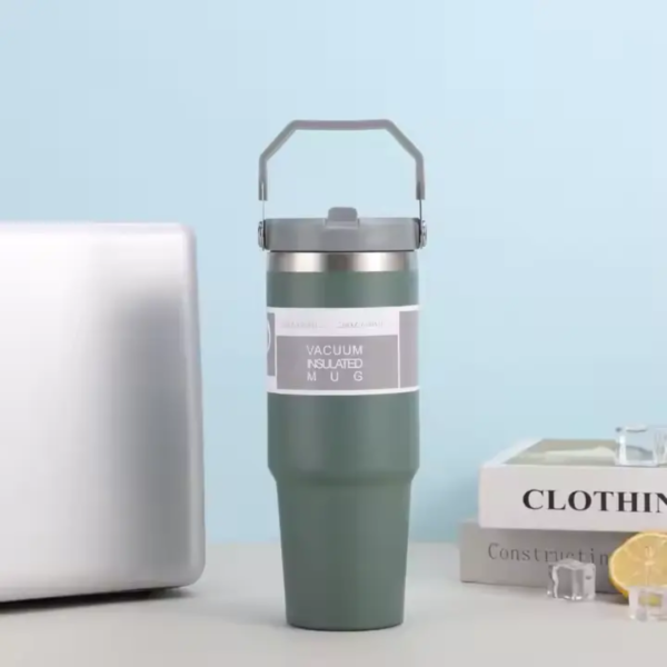 Premium Vacuum Insulated Travel Mug – 900ml Leak-Proof Stainless Steel Thermos with Handle | Hot & Cold Flask for Office, Gym, Outdoor - Image 2